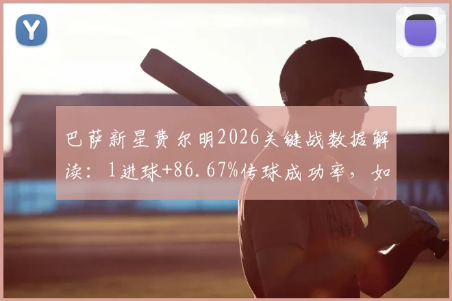巴萨新星费尔明2026关键战数据解读：1进球+86.67%传球成功率，如何获取他的完整比赛报告与热点图？